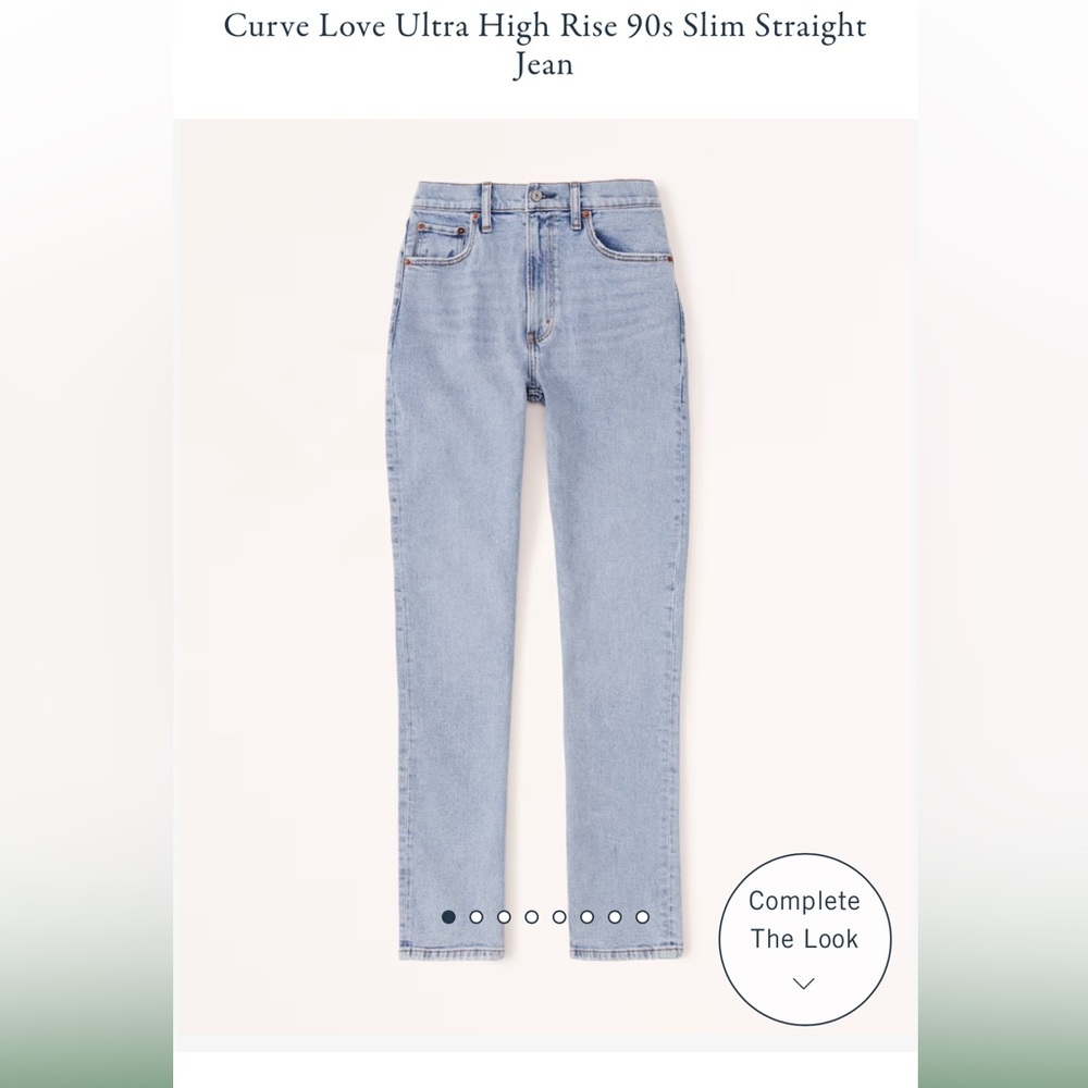 Abercrombie curve love ultra high rise slim straight